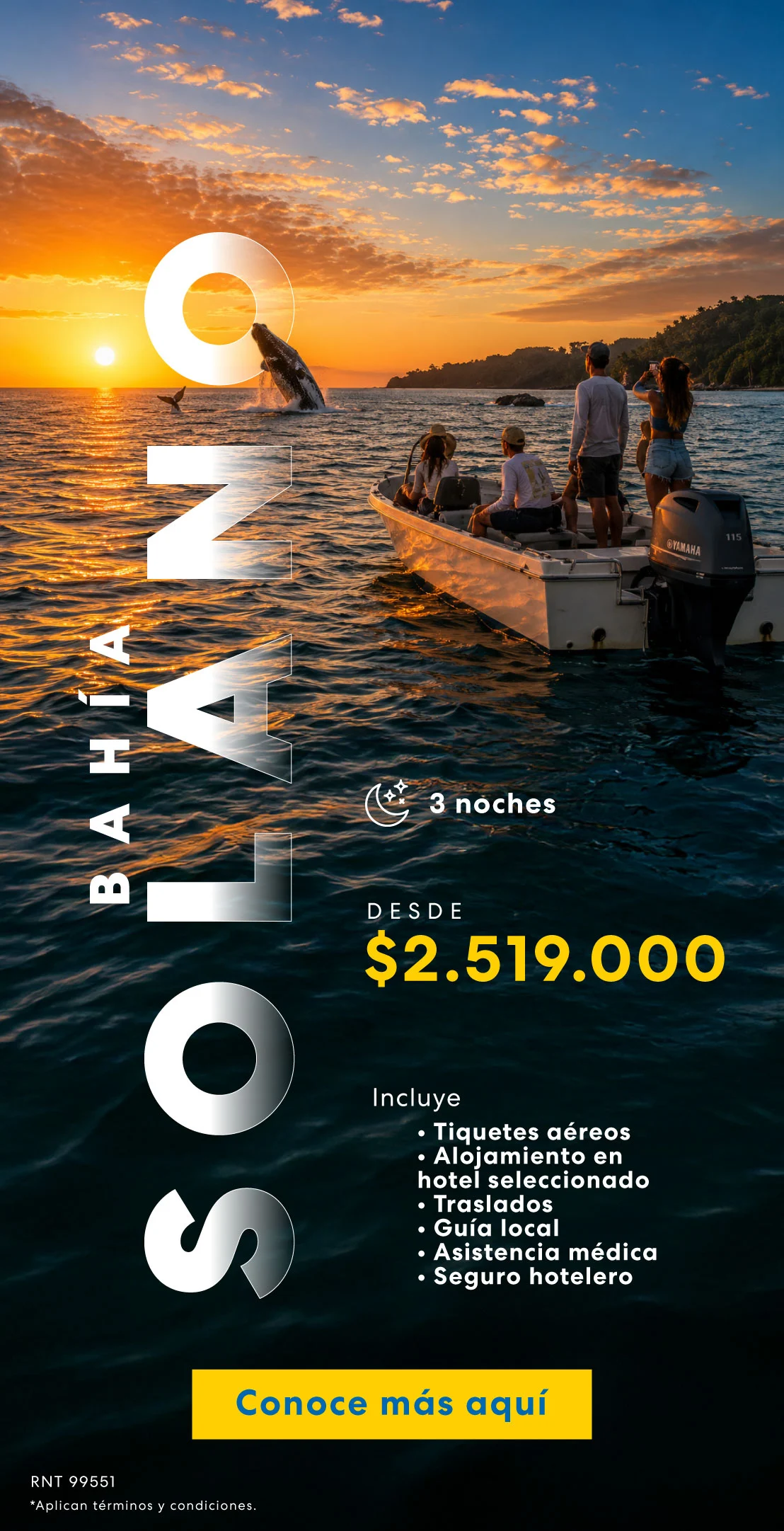 Bahía Solano avistamiento de ballenas